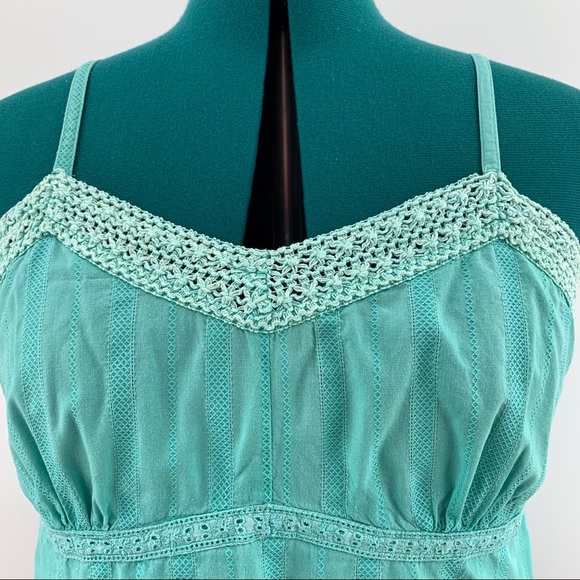 Reitman’s Seafoam Green Cotton Camisole Style Halter Top, Medium - Picture 2 of 16